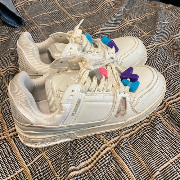 Cream LV Trainer Maxi - Picture 2 of 5